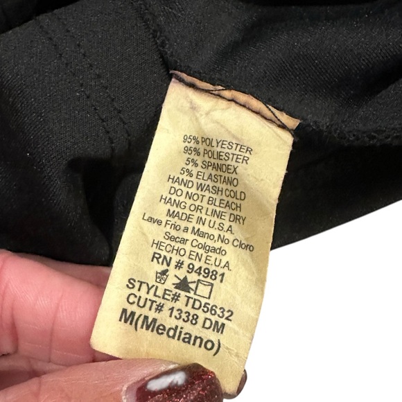 Forever 21 Black & Silver Metallic Filagree Long Sleeve Midi Dress - Size Medium - Picture 10 of 16